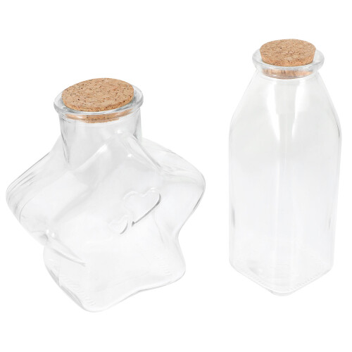 6Stk Mini Glasflaschen Mit , Dekorflaschen Aus 1