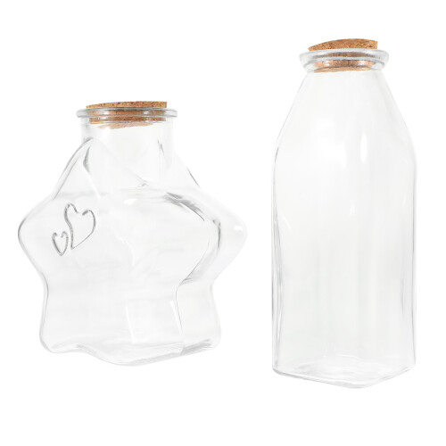 6Stk Mini Glasflaschen Mit , Dekorflaschen Aus 2