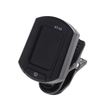 Eno Et- Clip De Afinador Digital Para Guitarra Y Bajo Negro