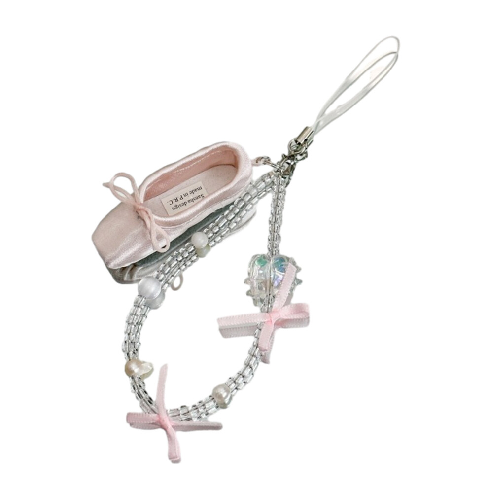 Bowknot Ballet Shoes Pendant Beaded Phone-Rice Beads Version 7732000917950