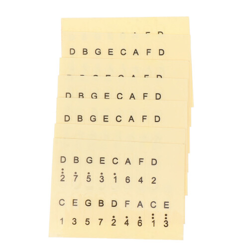 6Ud Pegatinas De Notas Para Piano De Dedo Material Papel Amarillo