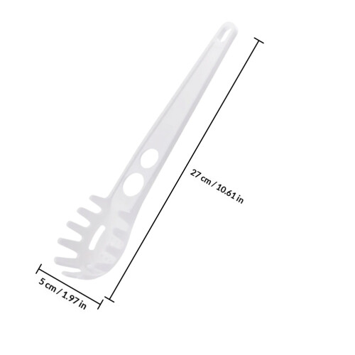 4Ud Cucharas Blancas Para Pasta Con Perforado Y Bordes Dentados 1