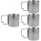4Ud Vasos Acero Camping Resistente Plegable Para Niños Color 8