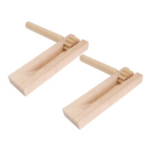 10Ud Matraca Sonora De Madera Beige Juguete Educativo Para Niños