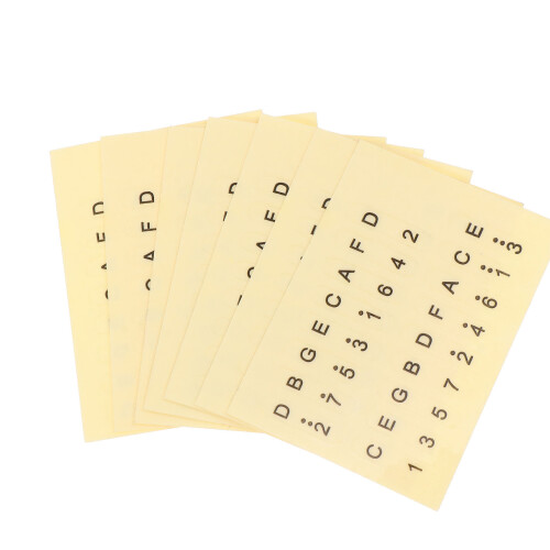 6Ud Pegatinas De Notas Para Piano De Dedo Material Papel Amarillo 1