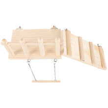3Ud Columpios Y De Madera Seguros Con Para Loros