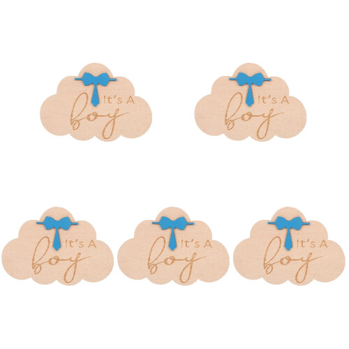 5Ud Placas De Nacimiento Infantil De Madera Para Decorar Y 2