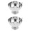 2Jgo Recipientes Para Postres Y Acero Inoxidable Color Plata 7