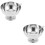 2Jgo Recipientes Para Postres Y Acero Inoxidable Color Plata 8
