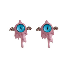Collier chaîne mauvais œil, épingles-Boucles d'oreilles rouges