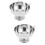 2Jgo Recipientes Para Postres Y Acero Inoxidable Color Plata 9