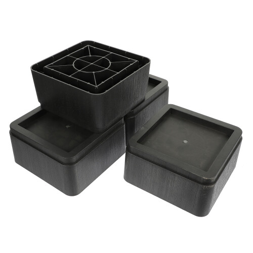 4Ud Soportes Ajustables Para Muebles De ABS Negro Para Y
