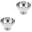 2Jgo Recipientes Para Postres Y Acero Inoxidable Color Plata 5