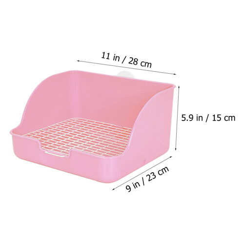 Bañera Entrenamiento Conejos Rosa Plástica Para Hogar 1
