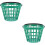2Pièces Paniers Range Golf Nylon Vert Grande Capacité 11