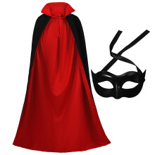 3Jgo Máscara Y Capa Halloween Para Adultos En Material Plástico Y