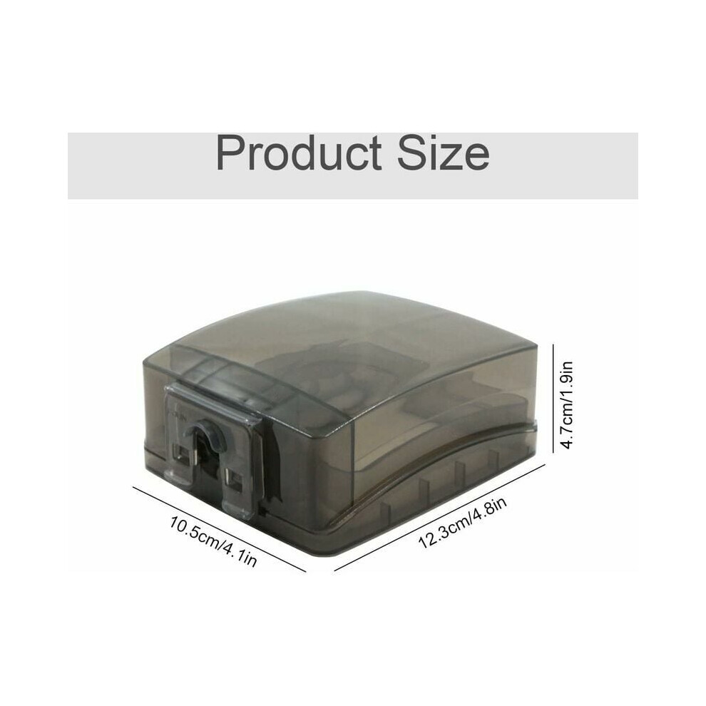 Weatherproof In Use Outlet Cover, Durable Polycarbonate Construction For Home Improvement And Outdoor Areas, Clear Socket Cover Ensures Visibility, 9169997086679