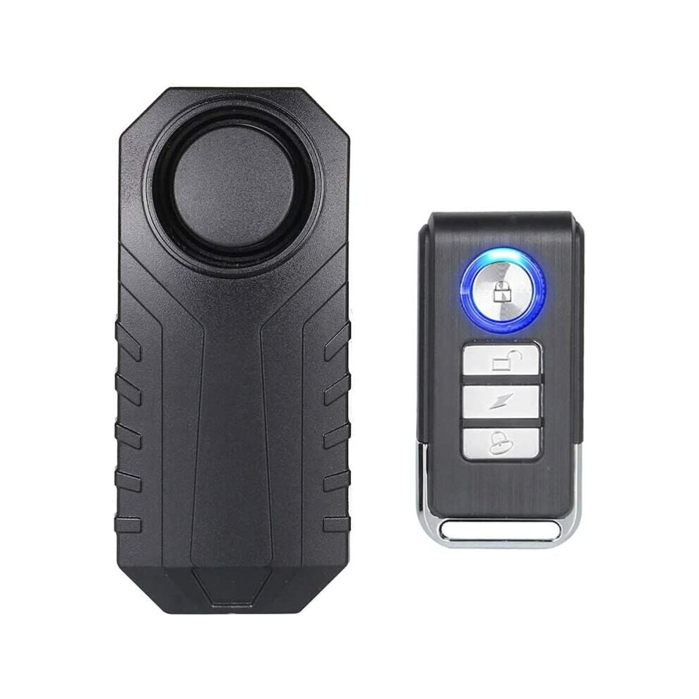 Bike Alarm With Wireless Remote Control, Multipurpose Vibration Motion Sensor Alarm, Super Loud 113Db, Easy Installation & Waterproof Protection For 9128293061889