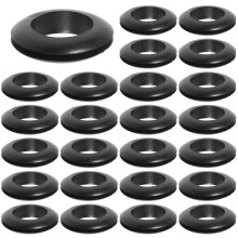 50Ud Anillos Y Junta De PVC Para Cables Uso Doméstico Negro