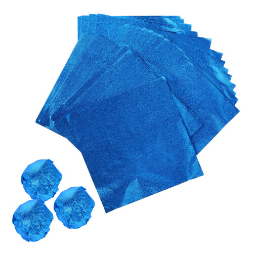 200Ud Aluminio Azul Para Envolver Chocolates, Y