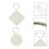 24Pièces Porte-Clés Blancs En Bois Mdf Pour Sublimation DIY 3