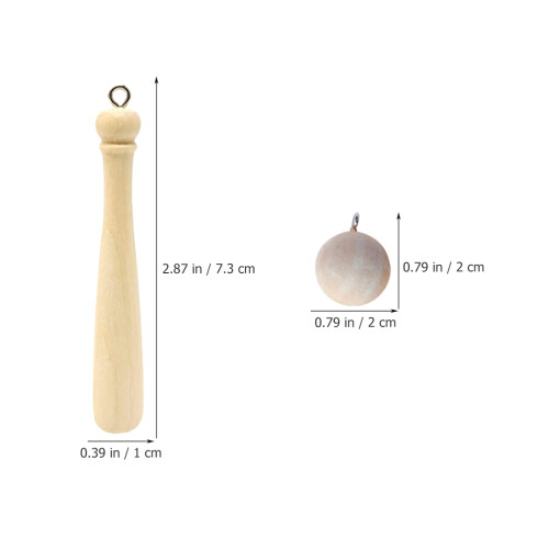 1Ensemble Accessoires Bois Batte Baseball Mini Pour Porte- 1