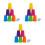 3Ensembles Jeu De Gobelets Empilables Multicolores En PP Pour Enfants 9