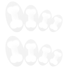 40Pcs Plastic Dog Bone Cookie Cutters White Baking Molds for Fondant