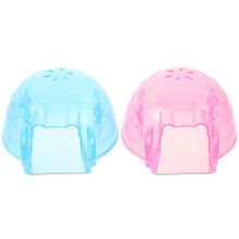 6Pcs Small Pet House Hamster Cottage Plastic Cooling Mini Hut Assorted