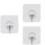 30 Pcs Clear Adhesive Hooks Wall Hook Nail 6