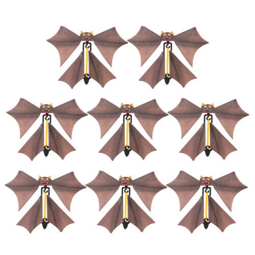 16Pcs Light Flying Bats Plastic Wind Up Halloween Toys 2