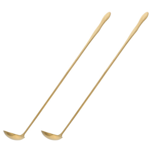 10 Pcs Stainless Steel Long Handle Soup Spoon Ladle Teaspoon