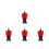 4Pièces Brosses Pour Perceuse Rouges En PP Nettoyage Maison Auto 6