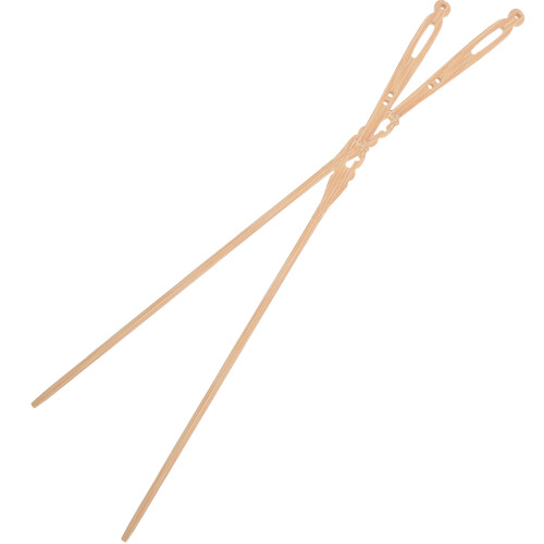 4Pièces Bâtons En Bois Bords Arrondis Pour Éventail DIY Marron