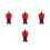 4Pièces Brosses Pour Perceuse Rouges En PP Nettoyage Maison Auto 4