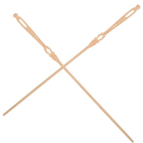 4Pièces Bâtons En Bois Bords Arrondis Pour Éventail DIY Marron 2