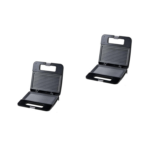 2Pcs Electric Mini Sandwich Maker Grill Non-Stick Pan With 2