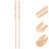 4Pièces Bâtons En Bois Bords Arrondis Pour Éventail DIY Marron 11