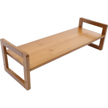 2Pièces Support Écran Bois Café Résistant Pour Maison Et Bureau