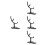 4Pièces Supports Display Noir Pour Figurines Posables Et Modèles 6