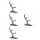 4Pièces Supports Display Noir Pour Figurines Posables Et Modèles 4