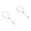 2Pièces Décoration Suspendue Croix Aluminium Argent Pour 10