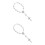 2Pièces Décoration Suspendue Croix Aluminium Argent Pour 7