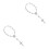 2Pièces Décoration Suspendue Croix Aluminium Argent Pour 8