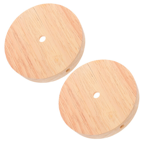 10 Pcs Solid Wood 120mm Lamp Base For Vintage Desk Light Decor