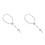 2Pièces Décoration Suspendue Croix Aluminium Argent Pour 6