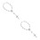2Pièces Décoration Suspendue Croix Aluminium Argent Pour 9