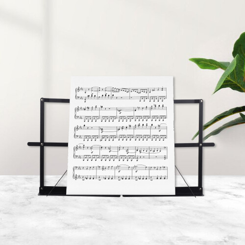 3Pcs Black Desktop Music Stand Foldable Portable Sheet Holder 1