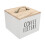 2Pcs Portable White Wooden Tea Organizer Box for Kitchen Coffee Candy 1