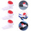 10Pcs White Silicone USB Cable Protective Covers Snowman Shape Durable 11